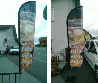 Beispiel der Beachflag "Bermuda" - 330cm Höhe