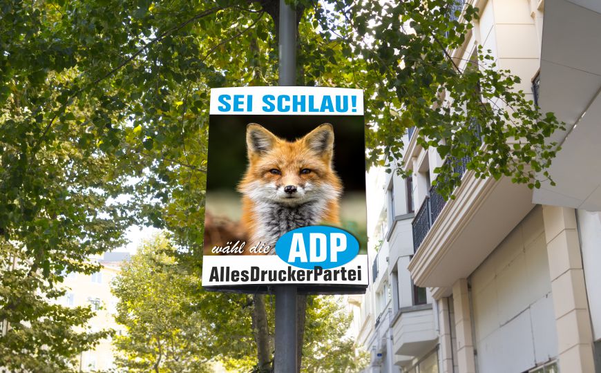 Wahlplakat der ADP