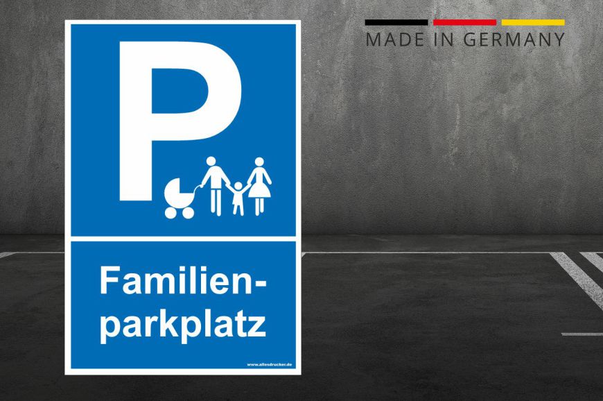 Parkplatzschild Familienparkplatz