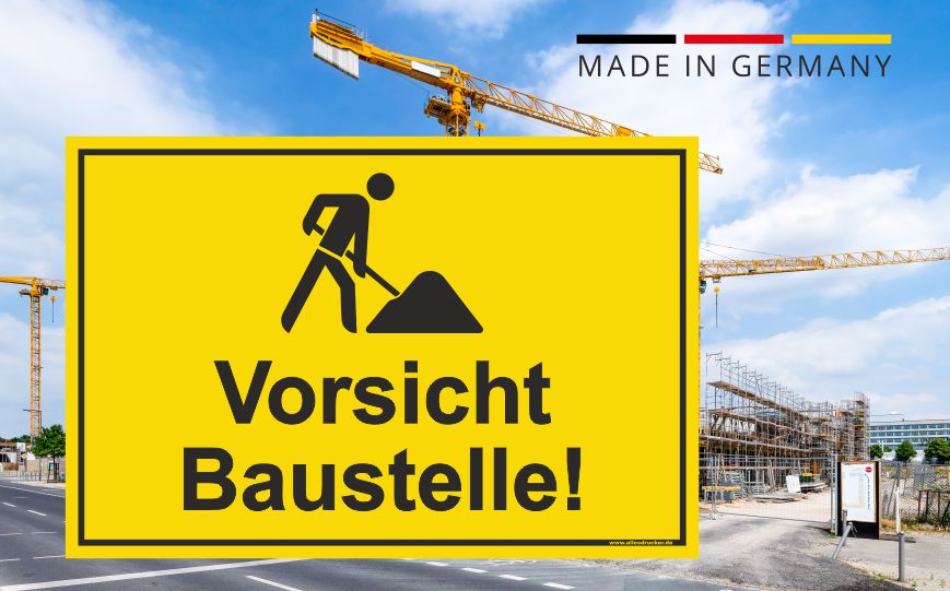 Baustellenschild - Vorsicht Baustelle!