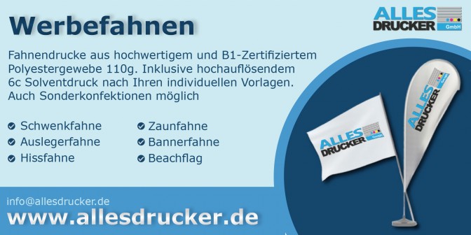 Werbefahnen vom Allesdrucker